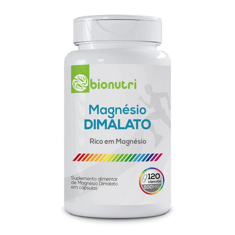 Magnésio Dimalato 120 cápsulas 500mg - Bionutri