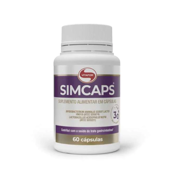 Simcaps Probiótico 03 Bilhões 60 Cápsulas Vitafor - Original